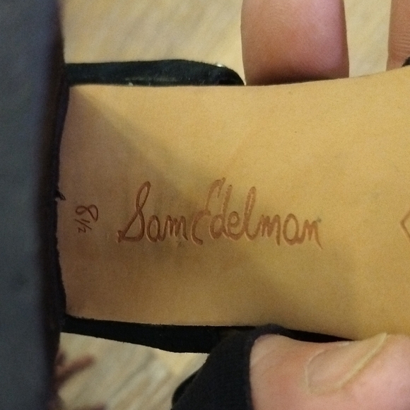 Sam Edelman Black Strappy Rhinestone Heels - Picture 3 of 6